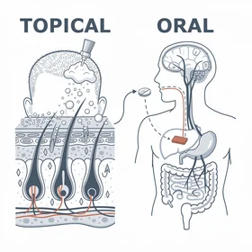 Topical vs oral treatment routes